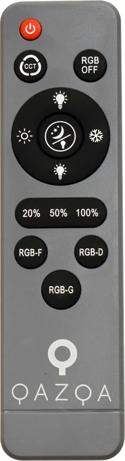 Nowoczesna lampa sufitowa szara z białym 48 cm z LED z możliwością ściemniania RGB - Kanton