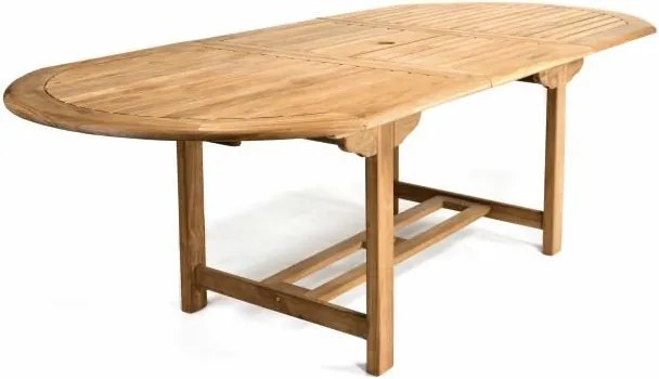 Rozkładalny stół z drewna tekowego Garth owalny 170 - 230 cm