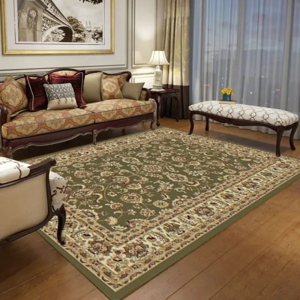 Dywan klasyczny Venezia Orient zielono-kremowy 200 cm x 290 cm