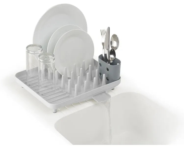 Jasnoszary plastikowy ociekacz 33,5x31,5 cm Duo – Joseph Joseph