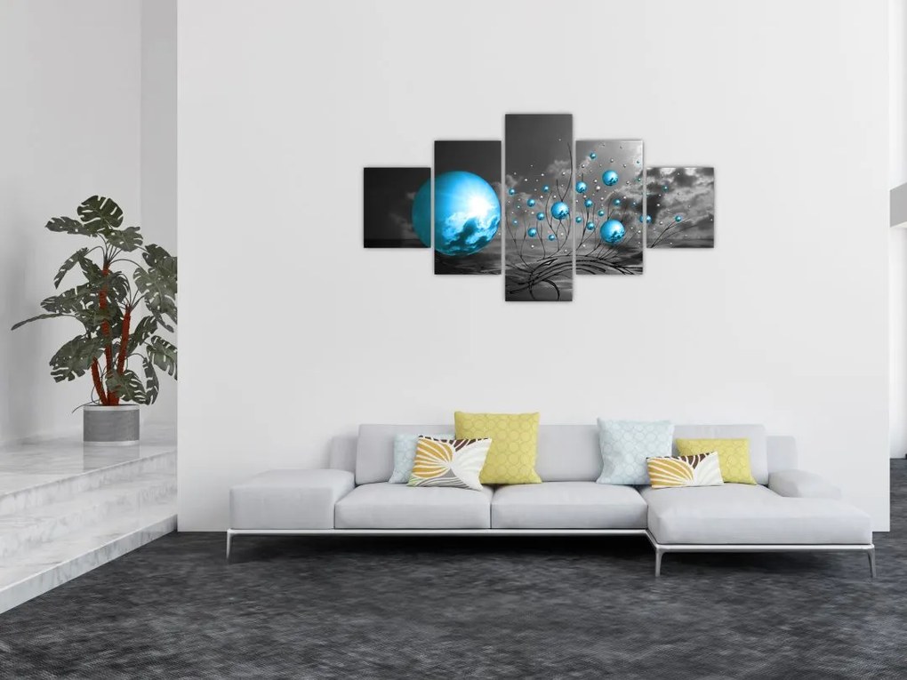 Obraz jasnoniebieskich kul (125x70 cm)