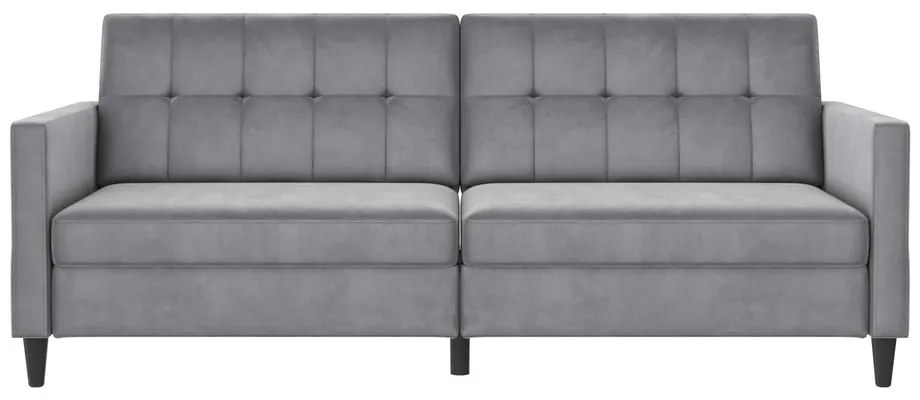 Jasnoszara aksamitna sofa 203 cm Hartford – Støraa