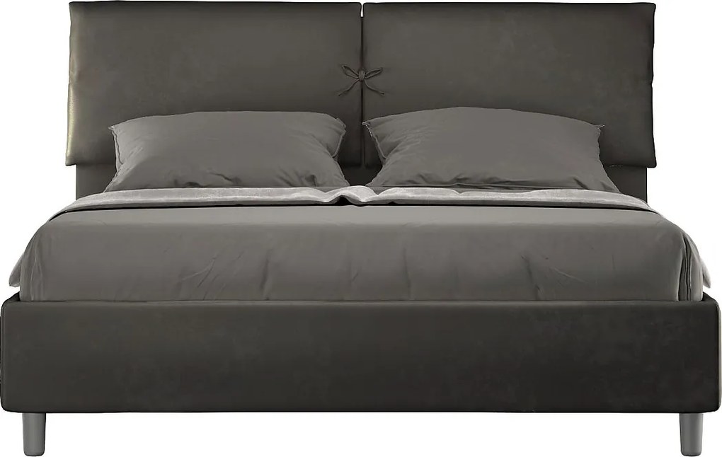 Łóżko bez stelaża tapicerowane 160x190 microfibra Szary Mados