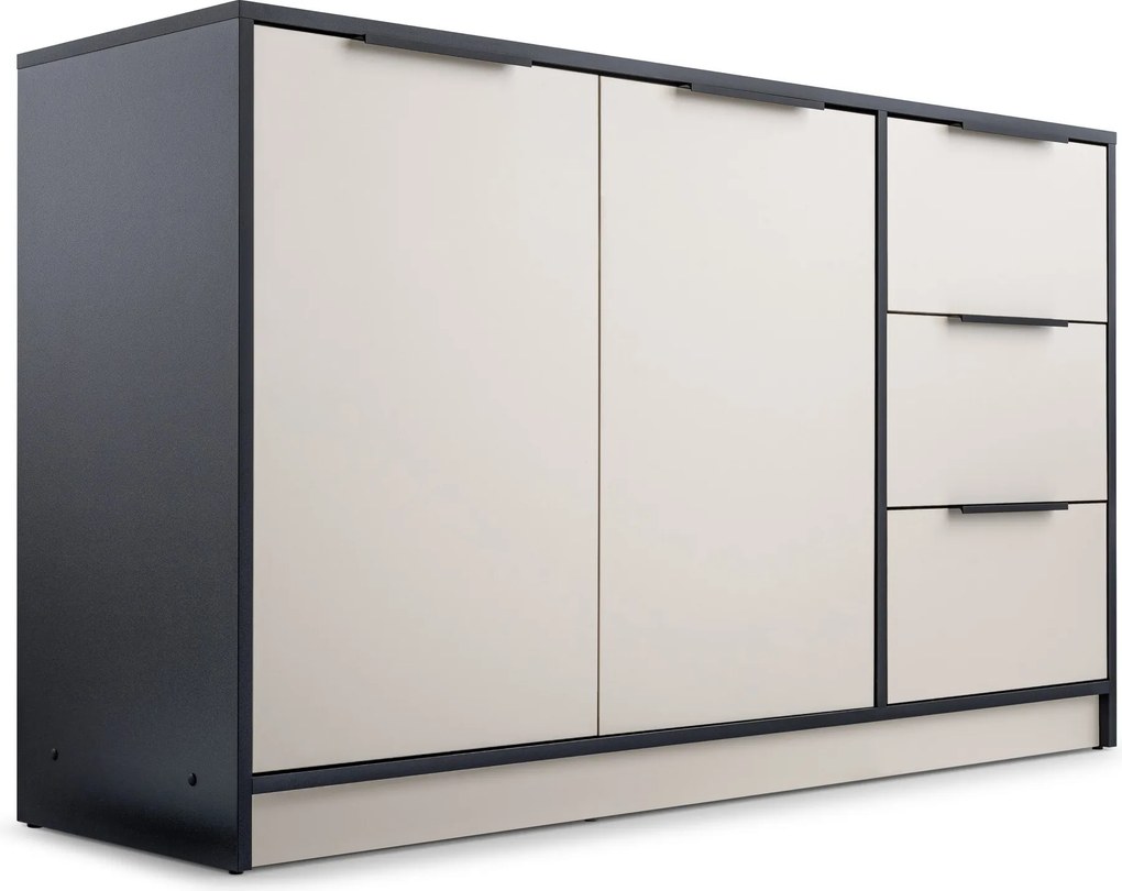 Komoda SION 138 cm do Salonu Sypialni Czarny