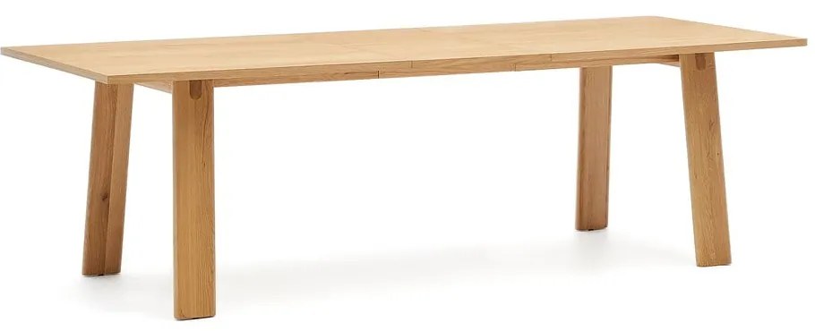 Rozkładany stół z dodatkowym blatem z blatem w dekorze dębu 95x200 cm Arlen – Kave Home