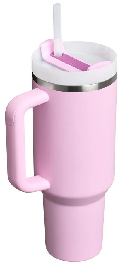 Różowy termos ze słomką ze stali nierdzewnej 1,18 l Quencher H2.0 FlowState Tumbler Cherry Blossom – Stanley