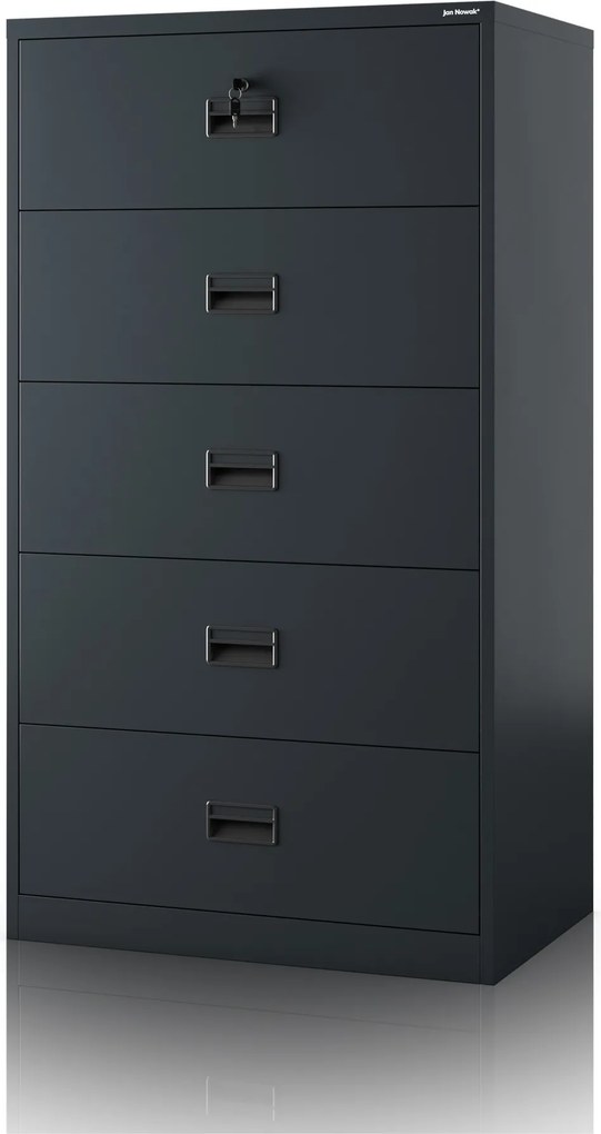 Szafa kartotekowa metalowa antracytowa, 900x1620x600 mm: SARA XL V5