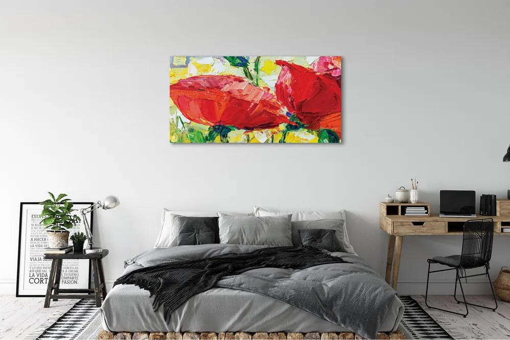 Zdjęcie na płótnie Czerwone Kwiaty