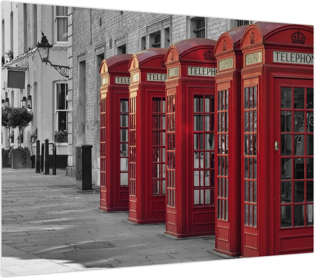 Obraz - Budki telefoniczne w Londynie (70x50 cm)
