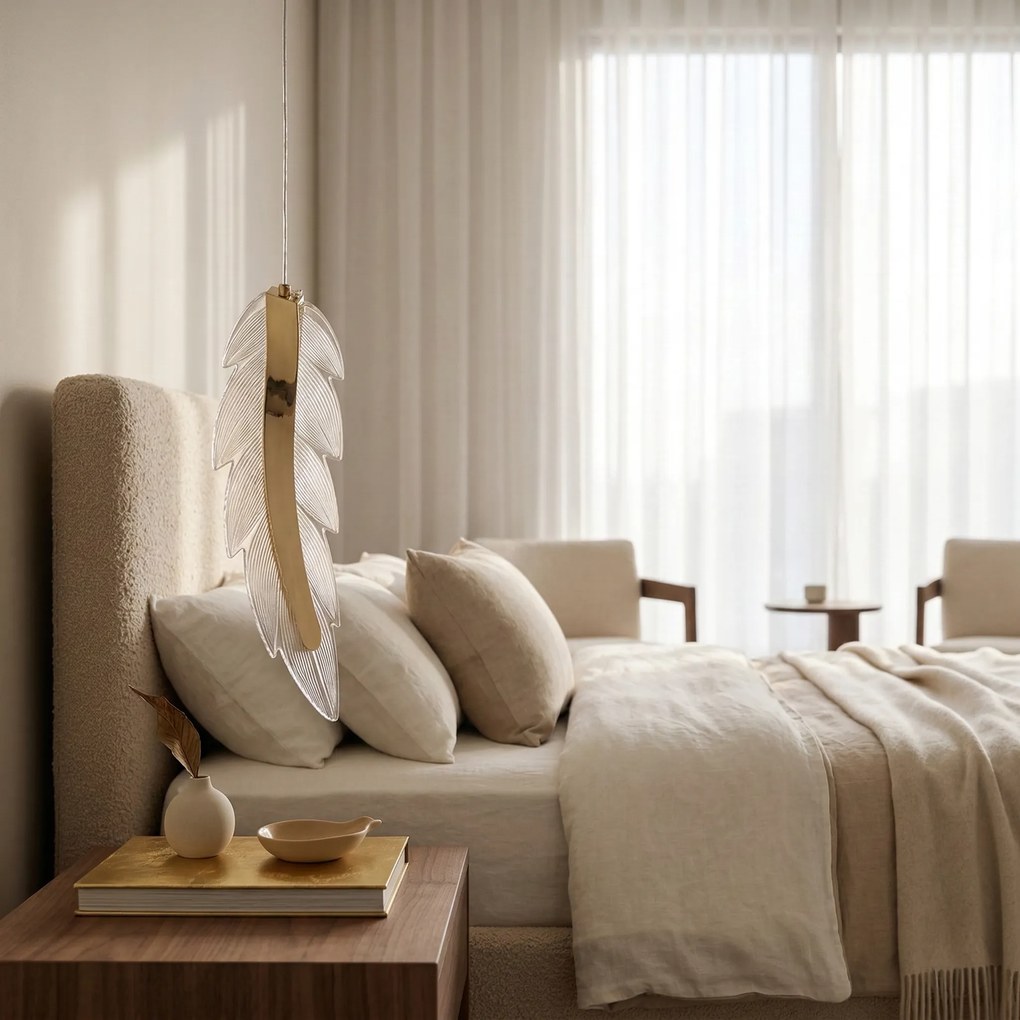 LAMPA SUFITOWA WISZĄCA LED G157-CP ZŁOTA