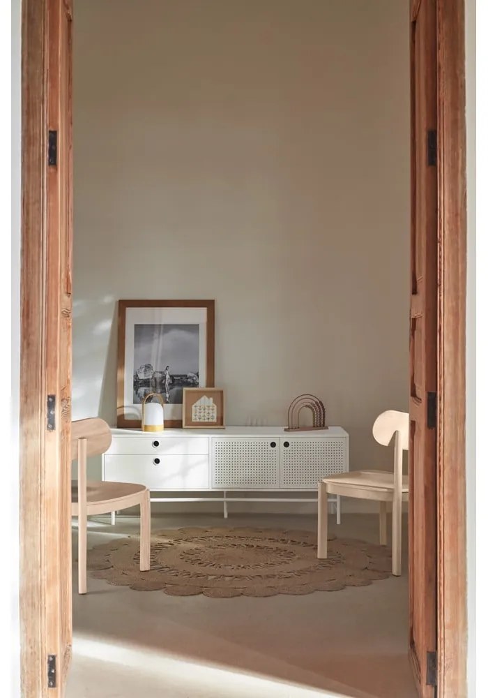 Biała szafka pod TV 140x52 cm Punto – Teulat