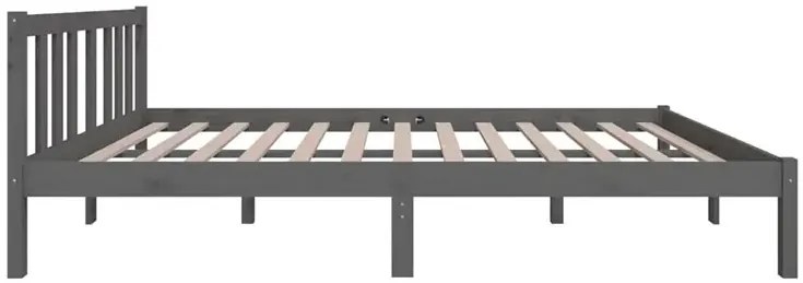 Szare łóżko z litego drewna 120x200 cm C3-T40