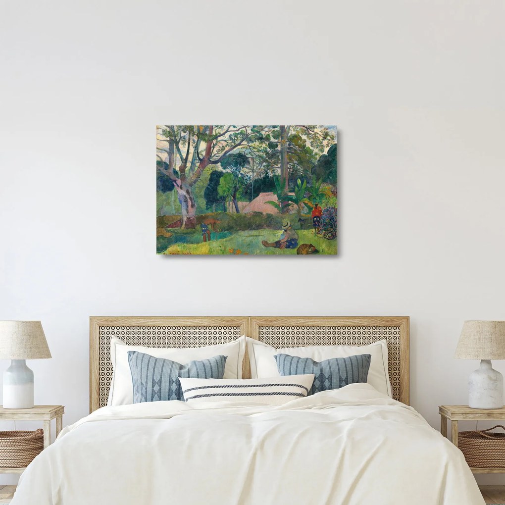 Obraz na szkle - Paul Gauguin, Te raau rahi (The Big Tree), reprodukcje (70x50 cm)
