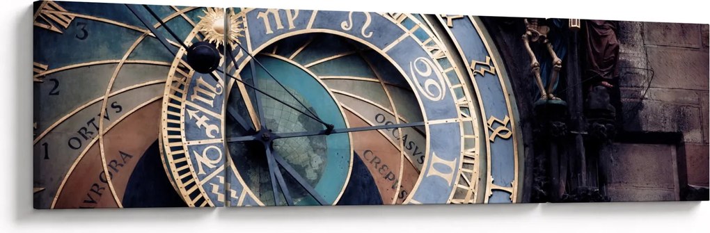 Obraz - Praski zegar astronomiczny, Praga (170x50 cm)