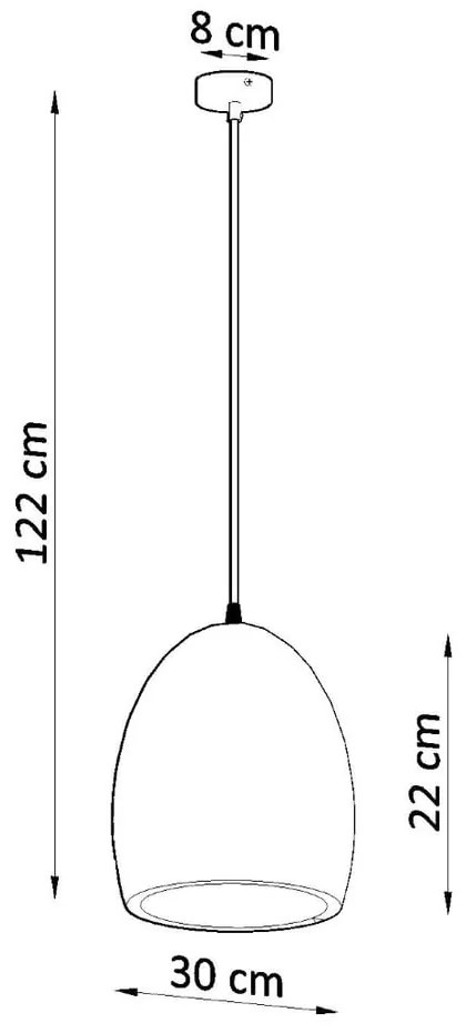Biała lampa wisząca z ceramicznym kloszem ø 30 cm Fonsie – Sollux