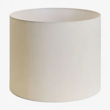 Arlina Abażur Do Lampy Z Tkaniny Distressed White & Ø50 Cm - ↑40 Cm - Sklum