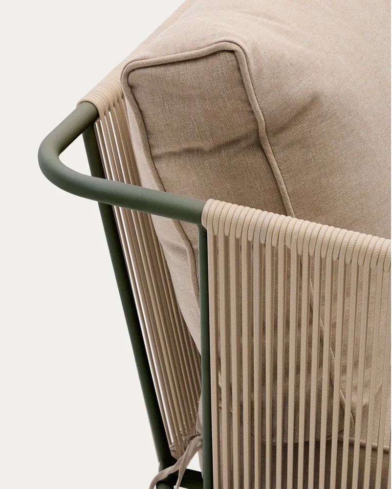 Zielona/beżowa tapicerowana sofa ogrodowa Zivia – Kave Home