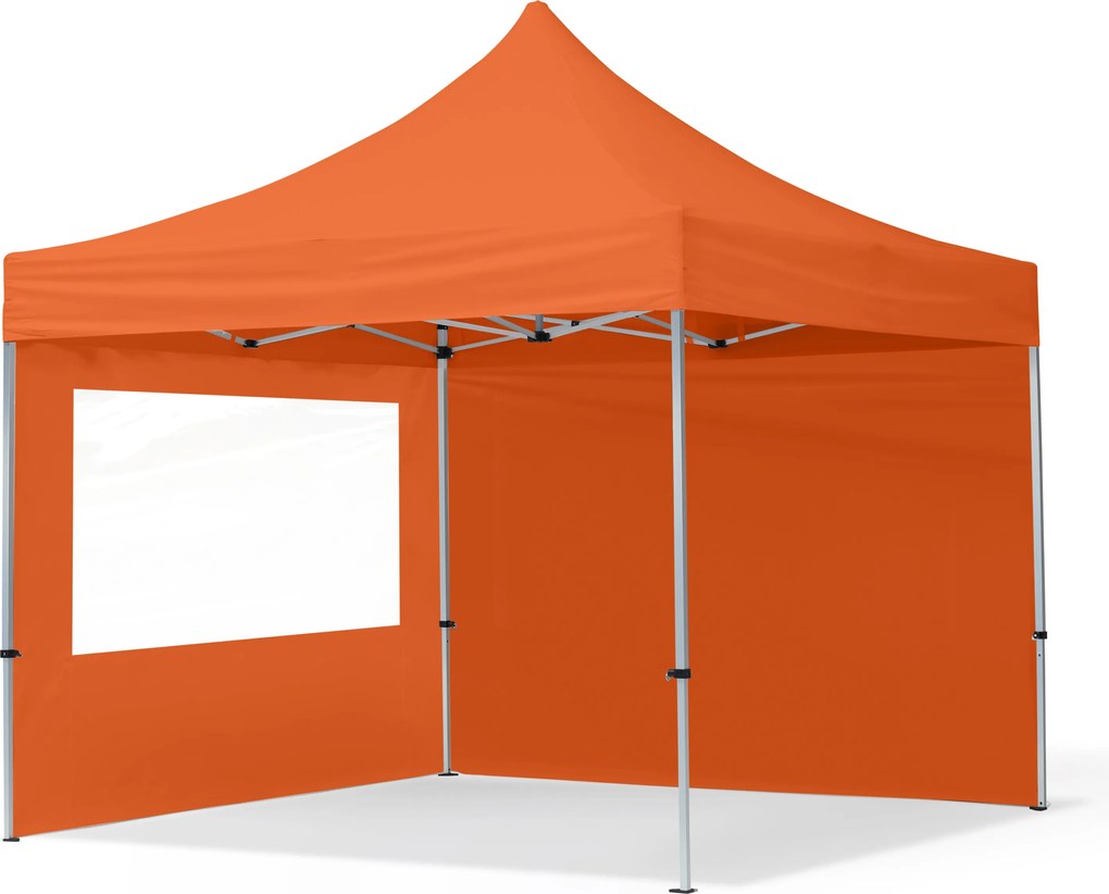 TOOLPORT 3x3 m Namiot Ekspresowy, ECONOMY Alu 32mm, ze ścianami bocznymi, okna panoramiczne, pomarańczowy - (59011)