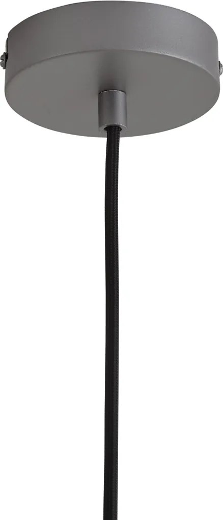 Designerska lampa wisząca srebrna z przydymionym szkłem - Kemner