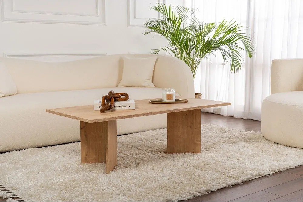 Stolik w dekorze dębu w naturalnym kolorze 60x119 cm Sabin – Kalune Design