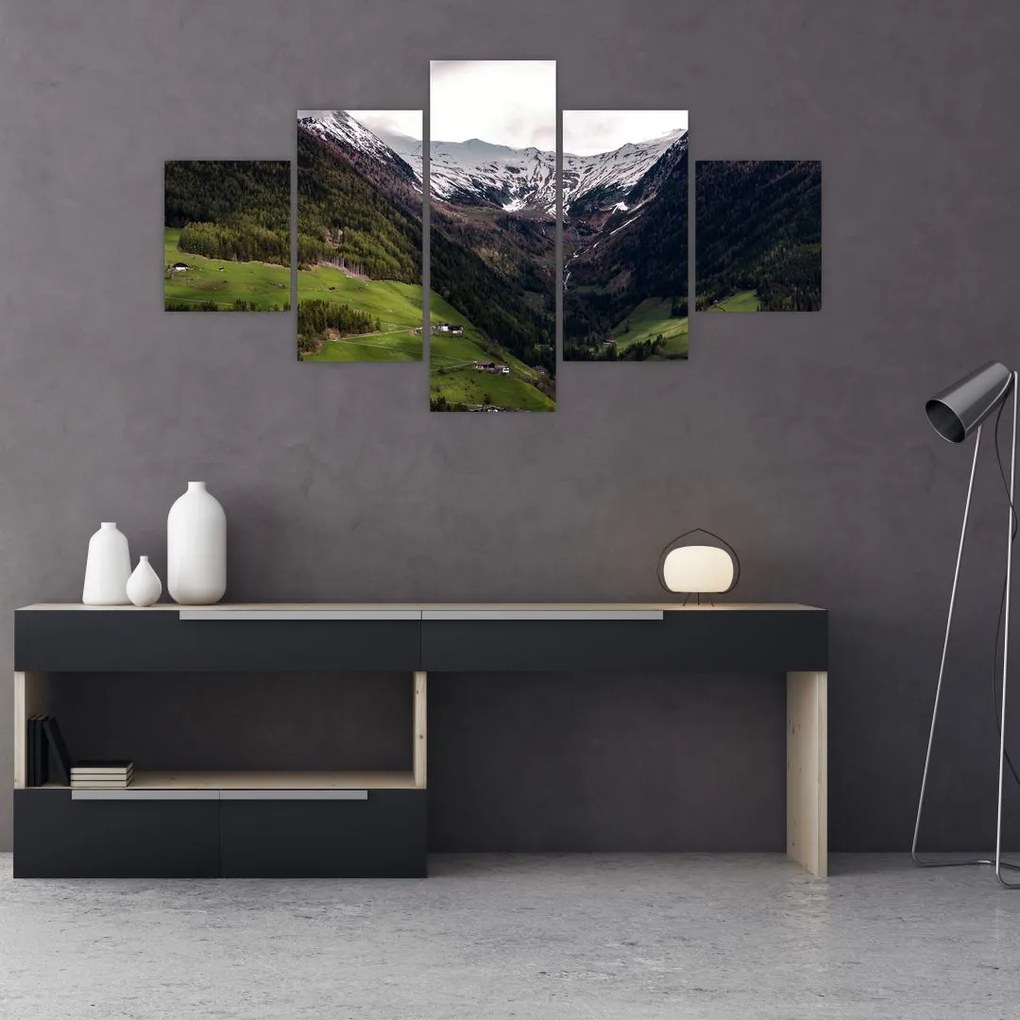 Obraz - Dolina pod górami (125x70 cm)