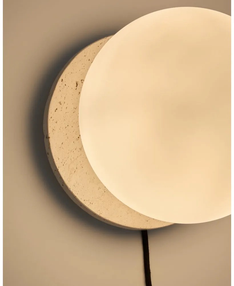 Biało-kremowy marmurowy kinkiet ø 20 cm Malachi – Kave Home