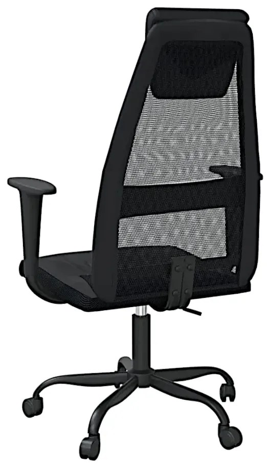 Czarne Krzesło Biurowe Z Regulacją Wysokości A4-P88