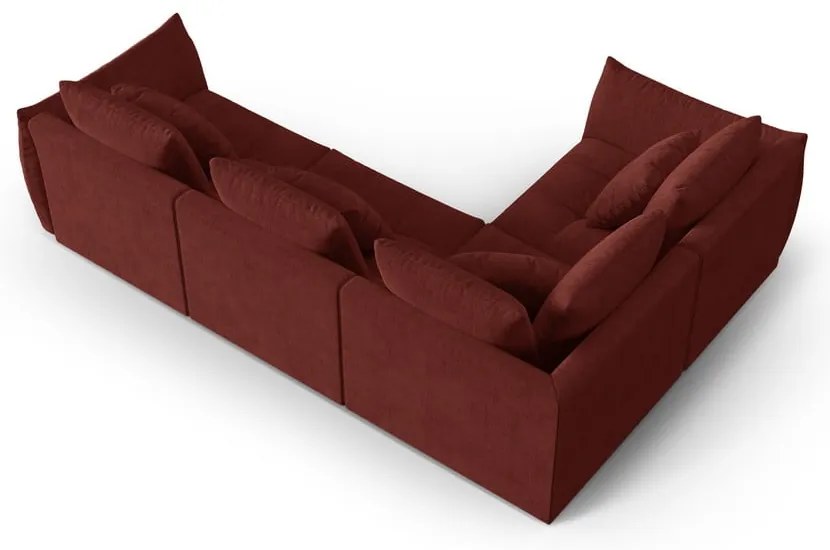 Czerwony narożnik (lewostronny/w kształcie litery L) Bloom – Micadoni Home