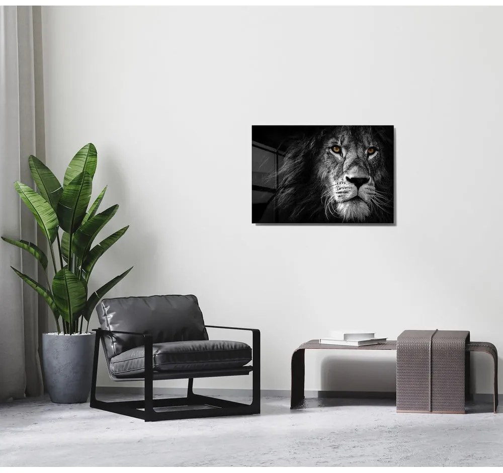 Szklany obraz 70x50 cm Lion – Wallity