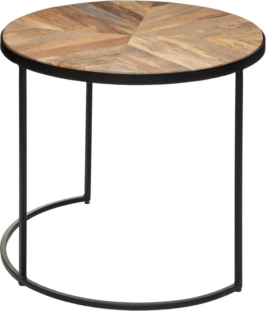 Zestaw stolików kawowych Basile, drewniane blaty