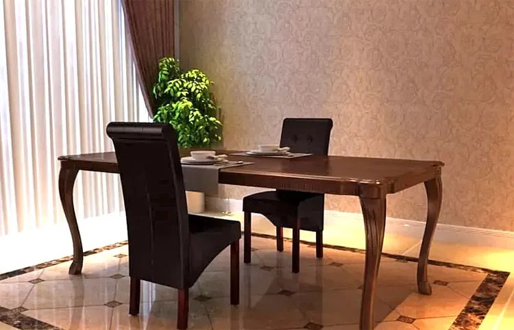 Zestaw 2 tapicerowanych klasycznych krzeseł wenge K9-F94