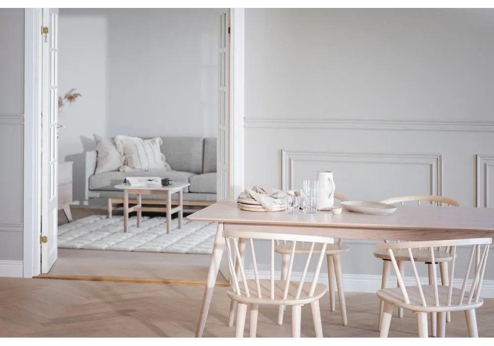 Rozkładany stół z blatem w dekorze dębu 190x90 cm Yumi – Rowico