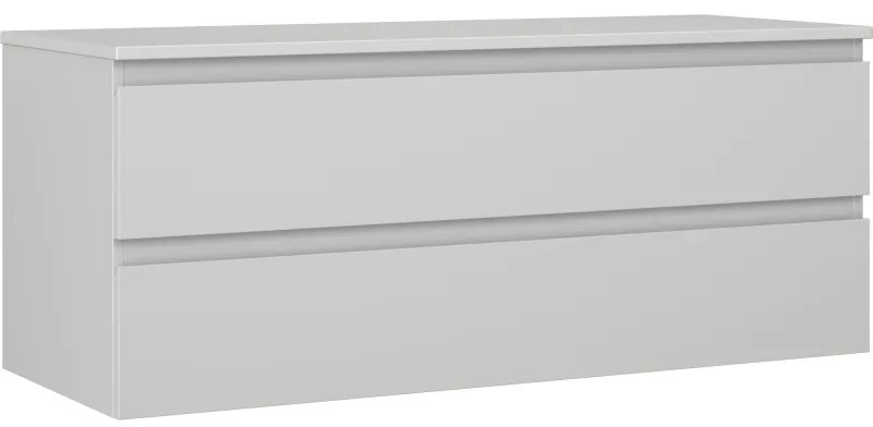 Mexen Orio szafka łazienkowa podumywalkowa 120 cm z blatem, 2 szuflady, szara mat - 91A10-12047-2-BFFC62
