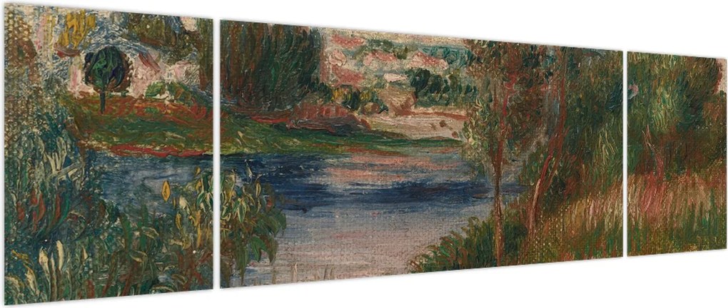 Obraz - Auguste Renoir, Landscape at Vetheuil, reprodukcje (170x50 cm)