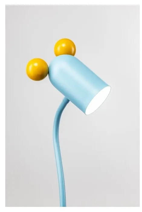 Jasnoniebieska lampa stołowa z metalowym kloszem (wysokość 50 cm) Mouse – GTV