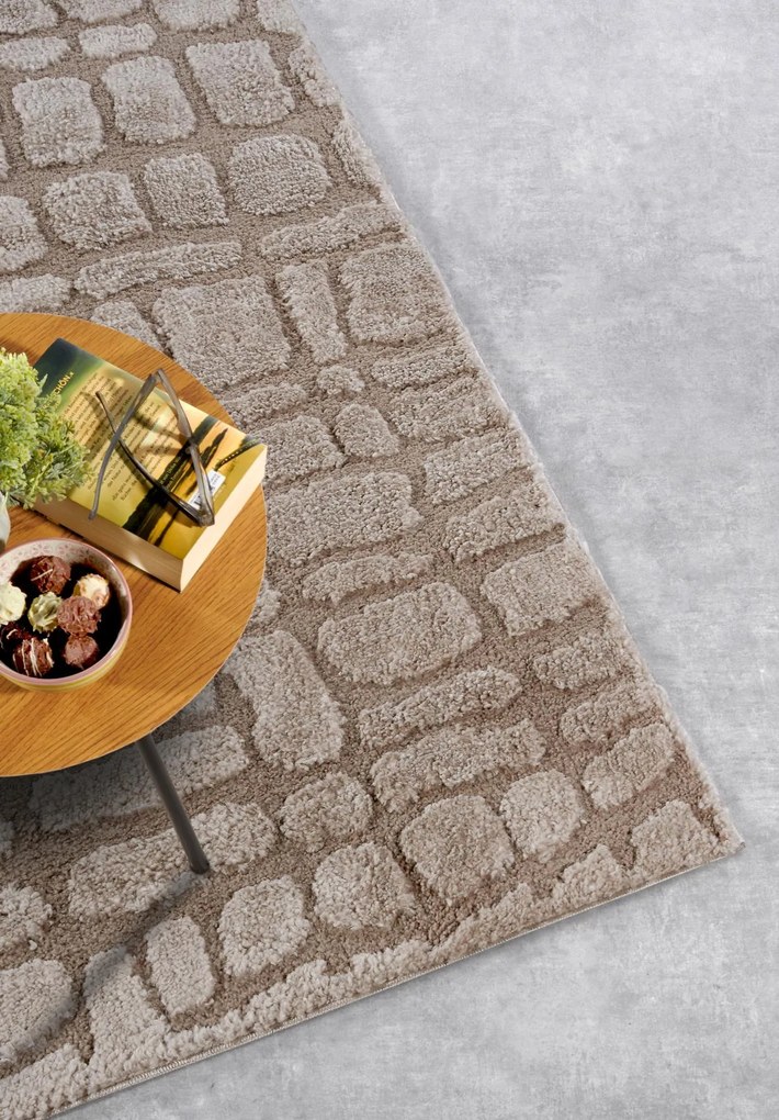 Dywan nowoczesny Gallery 3D beżowy 200 cm x 280 cm
