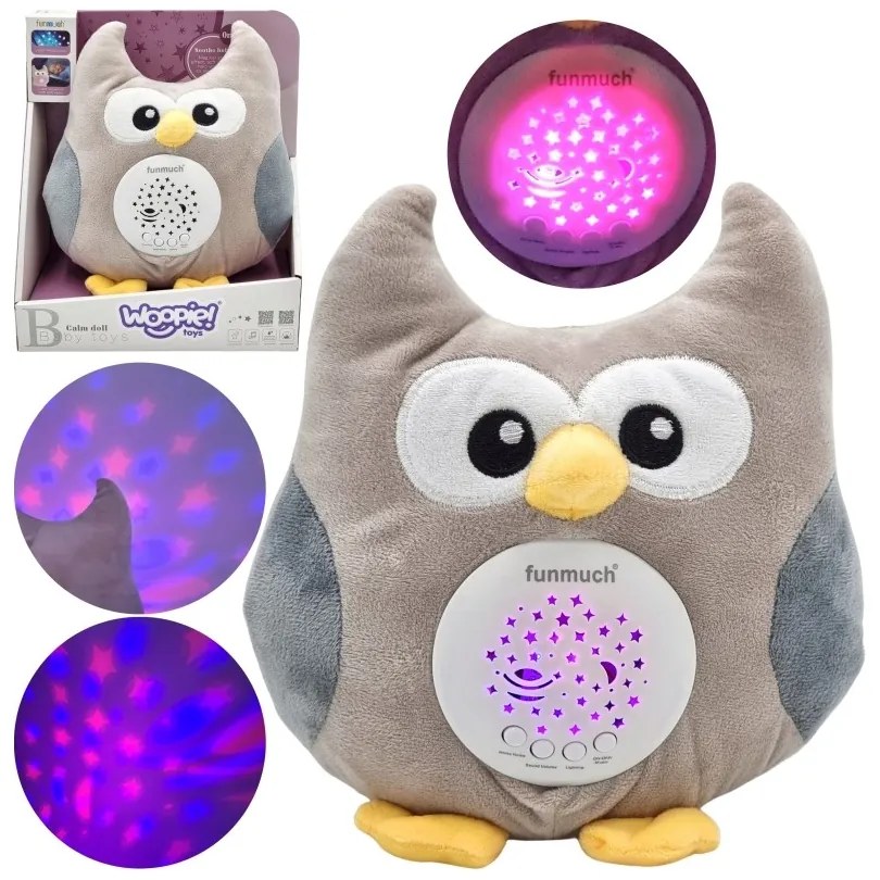 Woopie baby przytulanka usypiacz projektor 2w1 sówka - 10 kołysanek
