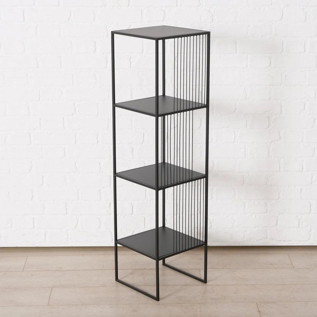 Metalowy regał Cindy, 4 półki, 115 x 30 cm