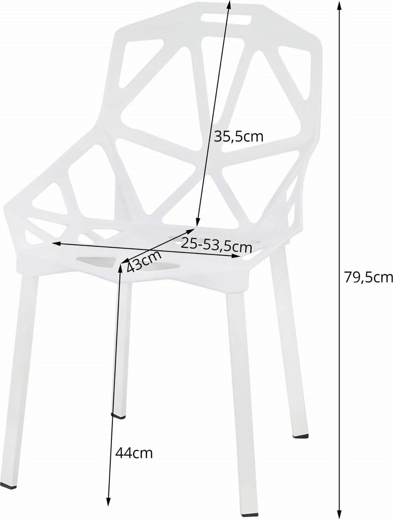 Zestaw jadalniany 1 + 4, stół TESSA 120x60 cm czarny/dekor dąb + czarne plastikowe krzesło ESSEN