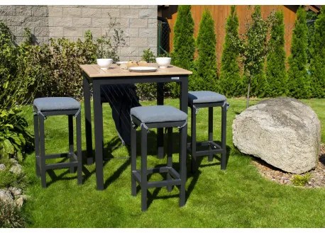 EXPERT WOOD antracyt - zestaw ogrodowy gastronomiczny 4+1