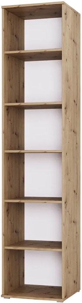Wąski regał na książki 30 cm dąb artisan M1-A08