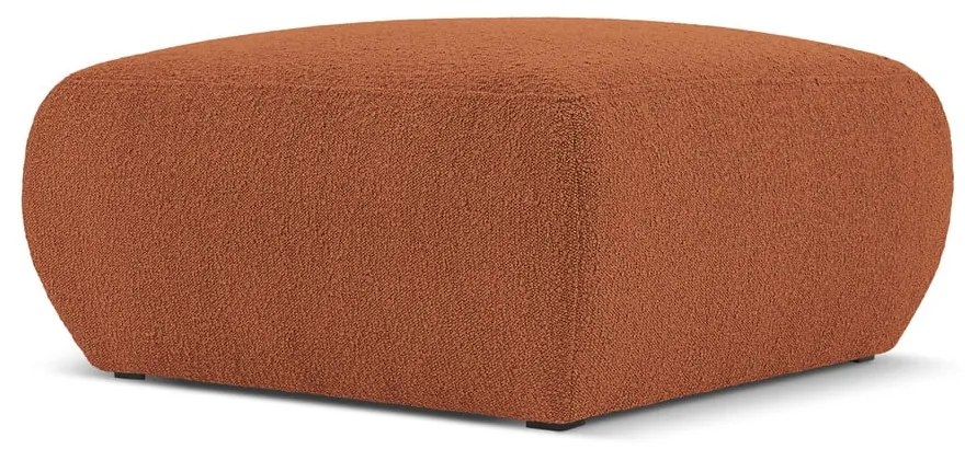 Brązowy puf z materiału bouclé Molino – Micadoni Home