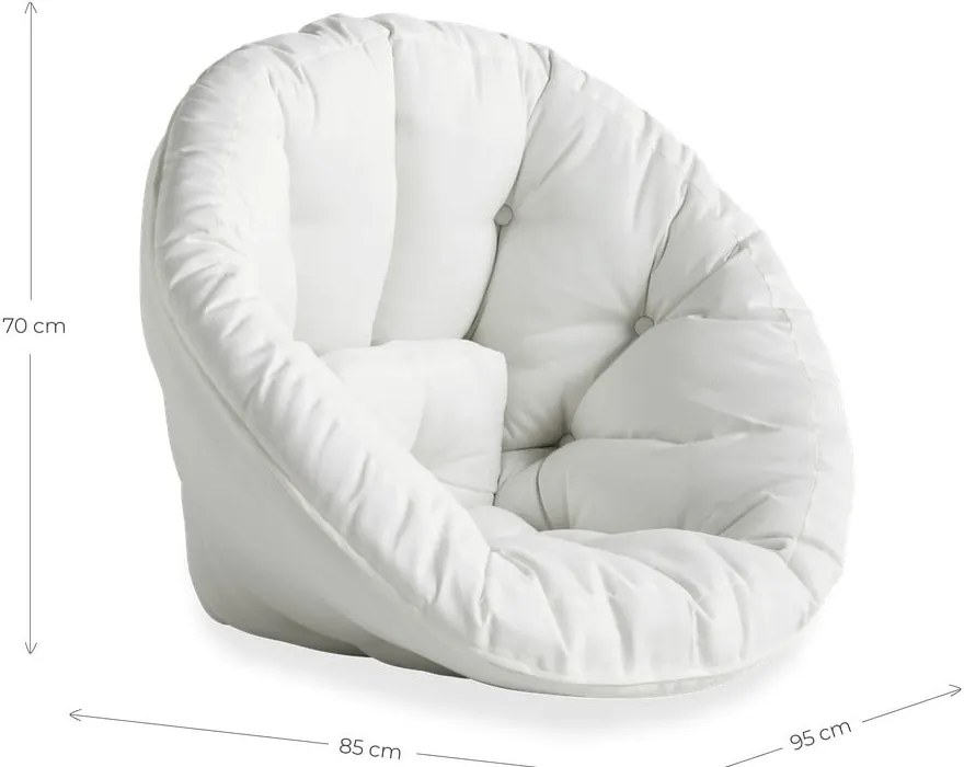 Biały fotel rozkładany odpowiedni na zewnątrz Karup Design OUT™ Nido White