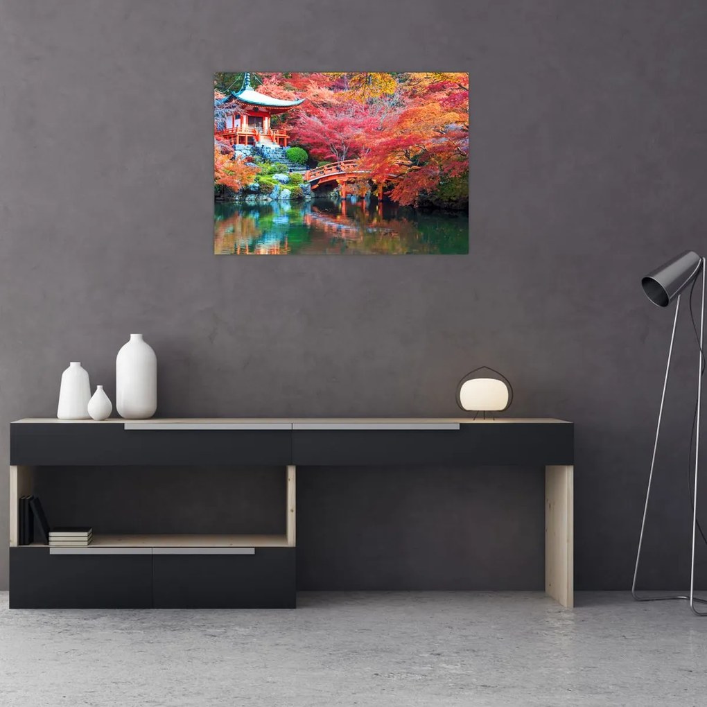Obraz na szkle - Orientalny krajobraz (70x50 cm)