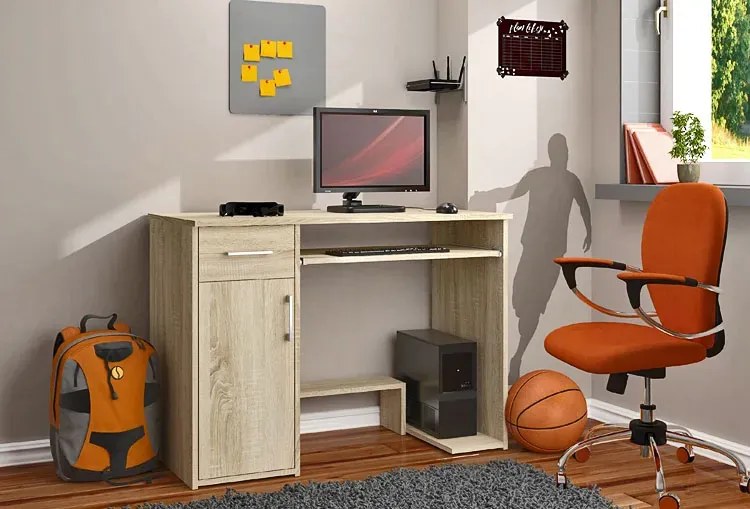 Biurko Komputerowe 90 Cm Dąb Sonoma S4-K08