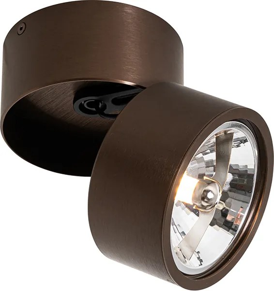 Nowoczesny reflektor ciemnobrązowy okrągły regulowany - Go Nine