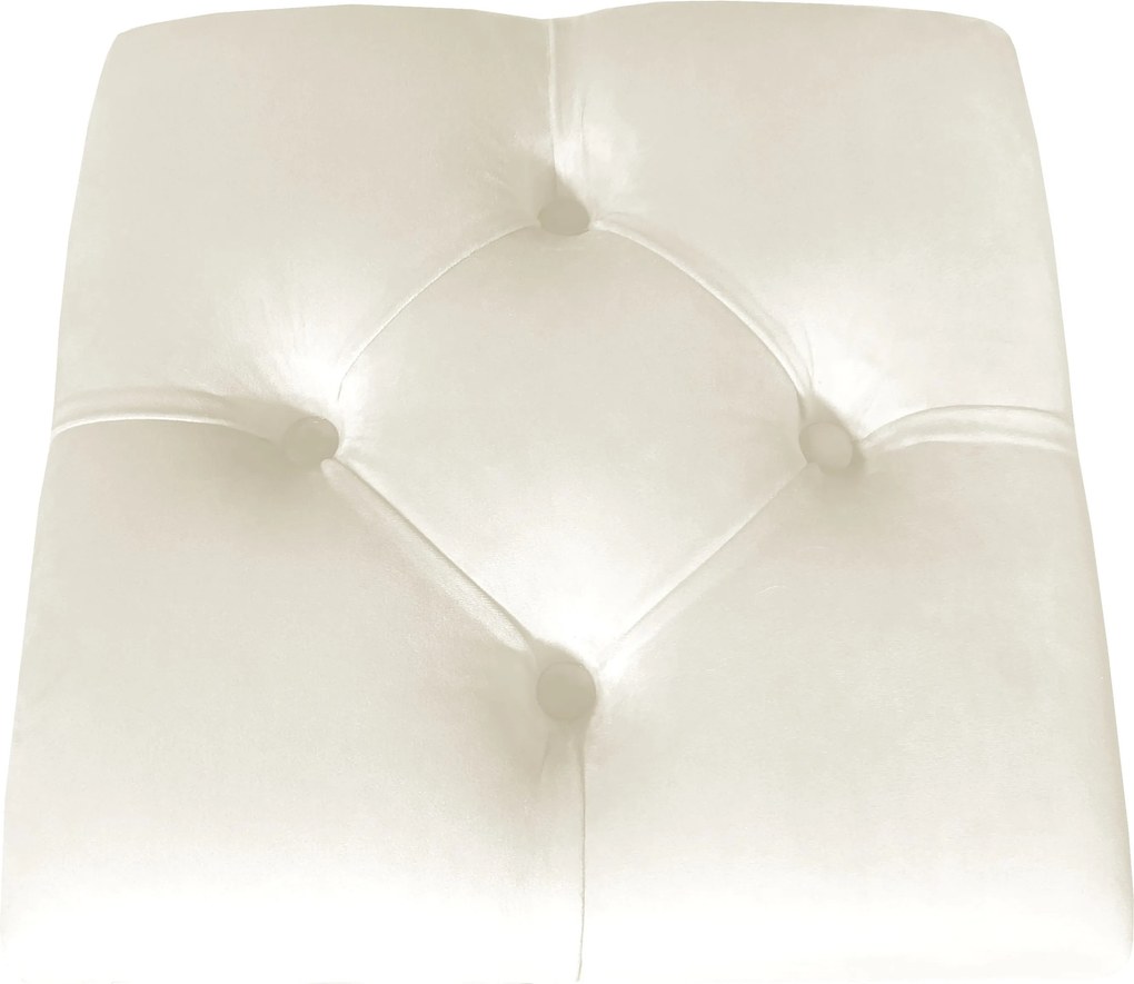 Pufa CHESTERFIELD tkanina Welur loft ławka podnóżek metal : Kolor Stelaża - Czarny , Kolor tkaniny - VELVET - MG50, Typ tkaniny - Velvet