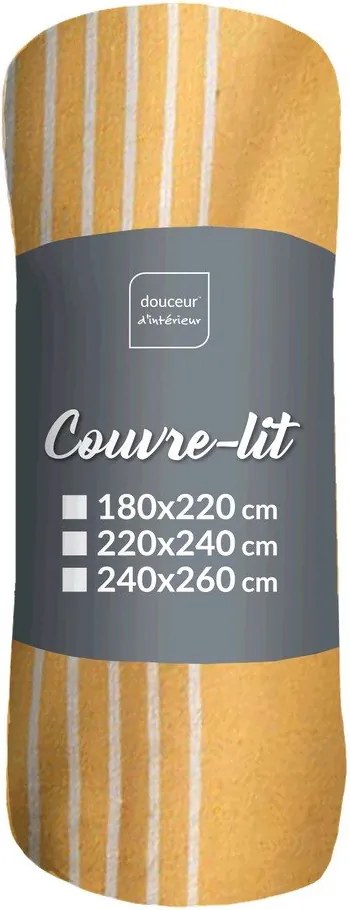 Żółta narzuta 240x260 cm Adele – douceur d'intérieur