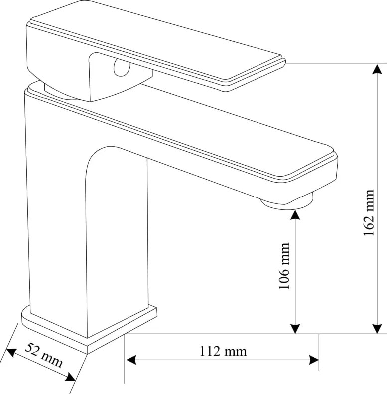 Mexen Mino bateria umywalkowa, czarna - 72400-70