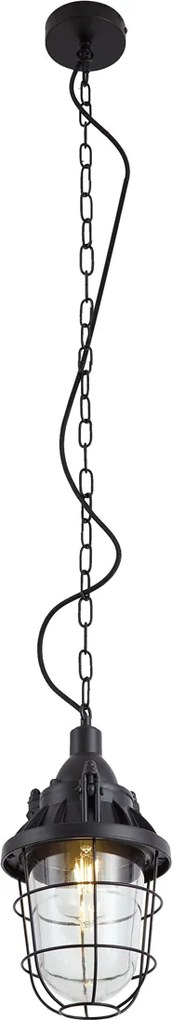 Industrialna lampa wisząca czarna - Cabin